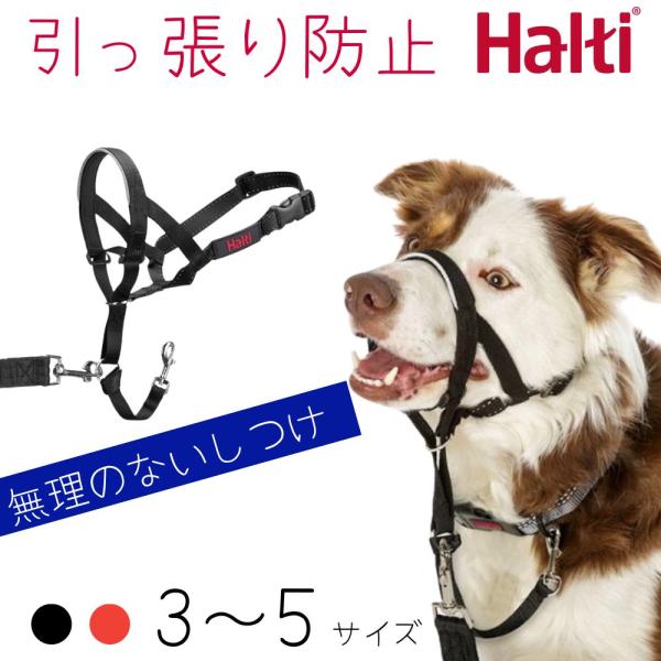 引っ張り防止 安全快適 ピッタリフィットのヘッドカラー Halti ハルティー サイズ3-5 中型犬...