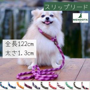 犬用 スリップリード 防水 チョークカラー ロープ (全長122cm/太さ1.3cm) Mendota メンドータ 小型犬 中型犬 大型犬 [ME027-3]