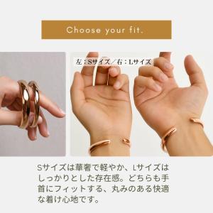 銅 ブレスレット Sサイズ バングル 太め 細...の詳細画像4
