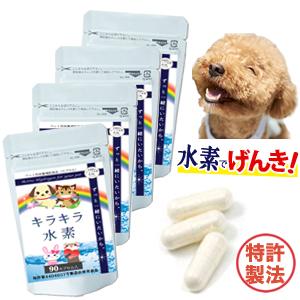 愛犬に 水素サプリ ペット用 キラキラ水素90入 高齢犬 老犬 介護 ドッグフード ペットフード ふ...
