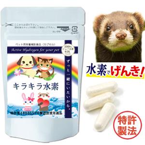 フェレット 水素サプリ ペット キラキラ水素30入 高齢フェレット シニア 介護 ペットフード ふり...