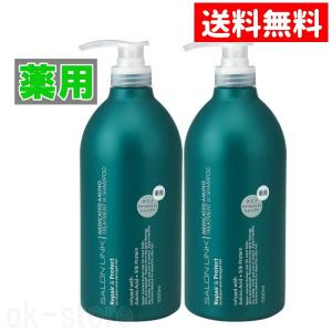 熊野油脂 アミノシャンプー トリートメントイン シャンプー 薬用 サロンリンク 1000ml ２個 セット