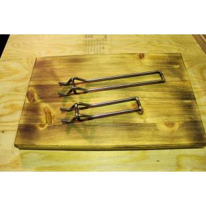 oka-d-art 黒皮鉄板 ステンレス製ハンドル 焼き網ハンドル ロング 公式