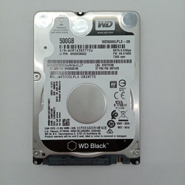 再生品 HDD (2.5インチ) 500GB 消去済み WD Black WD5000LPLX-08...