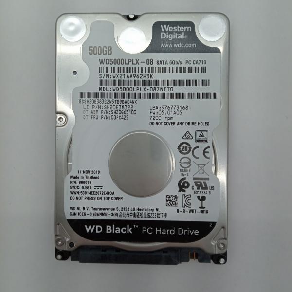 再生品 HDD (2.5インチ) 500GB 消去済み Wd Black WD5000LPLX-08...