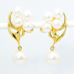 ミキモト イヤリング MIKIMOTO あこや真珠 5.1~7.6mm アコヤ パール