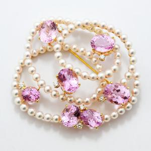 MIKIMOTO（ミキモト） ブローチ 月 ムーン 真珠 パール 10.8mm