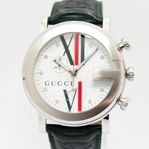 GUCCI（グッチ） メンズ腕時計 クロノグラフ SS クオーツ ホワイト文字
