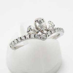 ダイヤモンド 1.20 リング ハート PT900 約10号 新品磨き仕上げ 中古