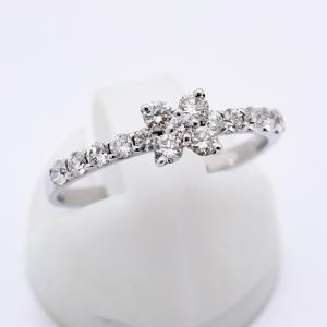 ダイヤモンド 0.51 リング K18 約16号 新品磨き仕上げ 中古 : 御徒町