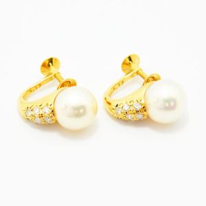 TASAKI（タサキ） 田崎真珠 白蝶パール イヤリング 11.2mm K18YG 一粒