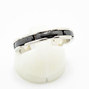 CHANEL シャネル 750 18金ホワイトゴールド K18 ダイヤ1P セラミック