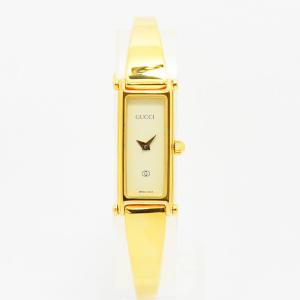 GUCCI（グッチ） 腕時計 1500L ステンレススチール ゴールド ブラック