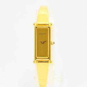GUCCI（グッチ） 腕時計 1500L ステンレススチール ゴールド ブラック