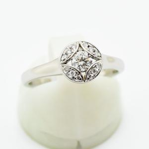 俄（NIWAKA） ダイヤ リング 花麗 ハーフ エタニティ 10号 Pt950 箱