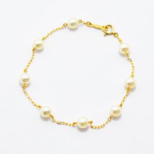 MIKIMOTO（ミキモト） ブレスレット 18金 K18イエローゴールド パール