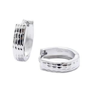 ピアス メンズ フープ K18 ダブル 2連 中折れ 両耳 レディース