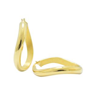 ピアス レディース フープピアス リングピアス K18 18金 ゴールド 両耳 新品