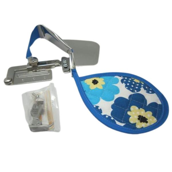 職業用ミシン 四つ折りバインダー A9JUB-38 テープ幅38mm 仕上り幅10.5mm 押え金付...