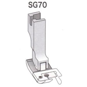 SG70 スプリングガイド付きステッチ押え金 右側ガイド 7.0mm SG-70 スイセイ SUISEI 職業用ミシン 工業用ミシン｜okada-mishin