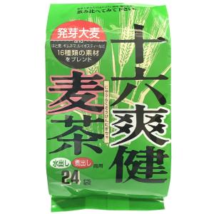 ゼンヤクノー 十六爽健 麦茶 麦茶 ティーバッグ 水出し 煮出し 両用 24P(192g)｜okadaen01