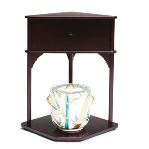 桐 四方棚 角 利休好写 小林幸斎作 茶道具 桐製 木地棚 炉用 風炉用