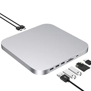 Mac mini ドッキングステーション ( 8in1 TypeC ハブ ) シルバー / M.2 + 2.5インチ SATA接続 SSD /