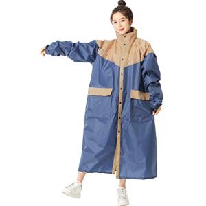 TONGMO レインコートメンズ レディース 自転車 軽量 快適 原付用 ロング丈のおしゃれなレインウェア リュックにも対応 防水 防 豪雨