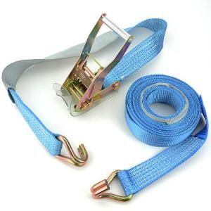 ラッシングベルト フック仕様 5m/幅50mm 定格荷重4000kg 荷締め機 ガッチャ 簡単 荷締め作業 荷物の固定 荷崩れ防止 トラック輸送