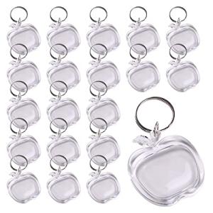 ENN LLC キーホルダー 写真 入れ アクリル フォト フレーム 手作り パーツ ハメパチ 作成キット 50個セット