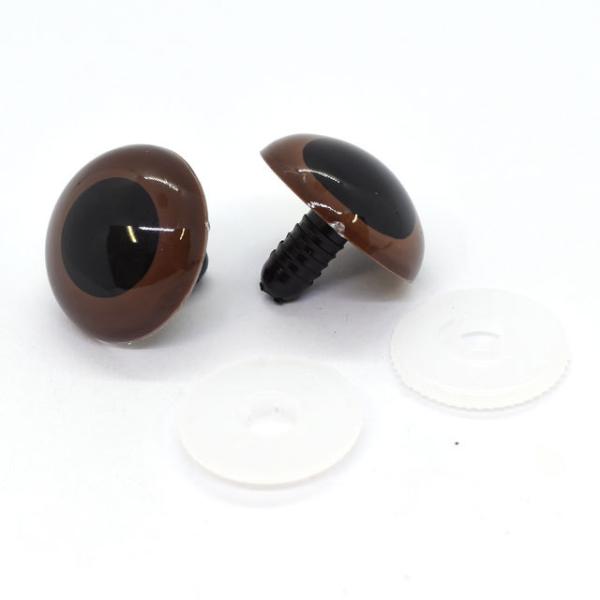 ぬいぐるみ・あみぐるみ材料 プラスチックアイ 24mm（AE80C-07） ブラウン 06Bm99_