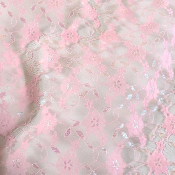 生地 パールラッセルレース（035-3900P） 2.ピンク 10Ac04_