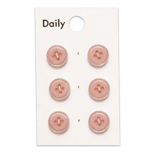 ボタン Daily 貝調ポリエステル4つ穴ふちあり（OKDB-002） 11.5mm LP.ライトピ...