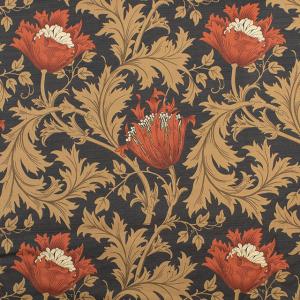 生地 moda-モダ- BEST OF MORRIS ANEMONE アネモネ/シーチング（8217） 11.ブラック 09Ac04_