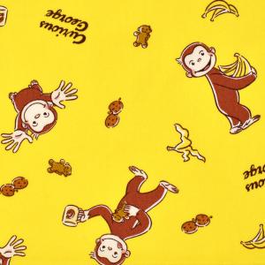 生地 おさるのジョージ/オックス イエロー _1f_