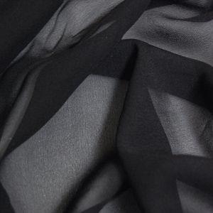 生地 10匁シルクシフォンジョーゼット BK.黒 (H)_k5_