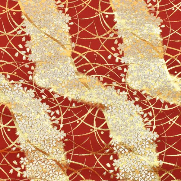 ＼期間限定20％OFF／ 金襴生地 錦林三丁 桜林（5560） 19.赤 09Bh18_