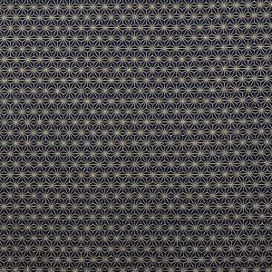 ＼期間限定10％OFF／ 生地 和柄シーチング金プリント 麻の葉（88337） 2-4.藍 09Ag17_