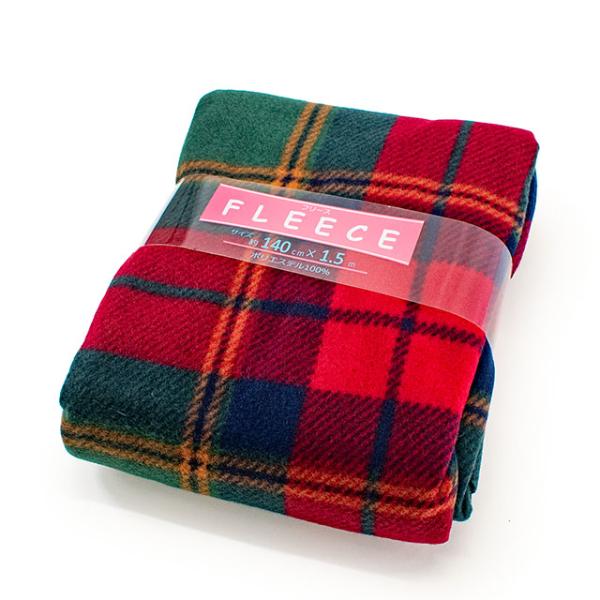 ＼期間限定10％OFF／ 生地 フリースプリント チェック 約140cm幅×150cmカット（775...
