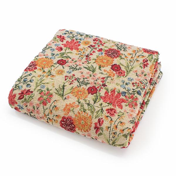 ＼期間限定10％OFF／ 生地 ゴブランジャガード 花柄 約140cm幅×150cmカット（7560...