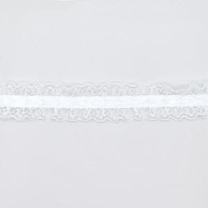 両山ラッセルフリルリボンレース（HA12432RB） 41.ホワイト