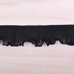 プリーツフリルレース（AS7300） 約3.8cm幅 5.黒 (H)_4b_