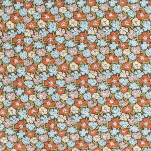 生地 LIBERTY FABRICS エアリーコット 2021AW Anemones アネモネズ（84-3334107） 84B.ブラウン (H)_k4j｜okadaya-ec