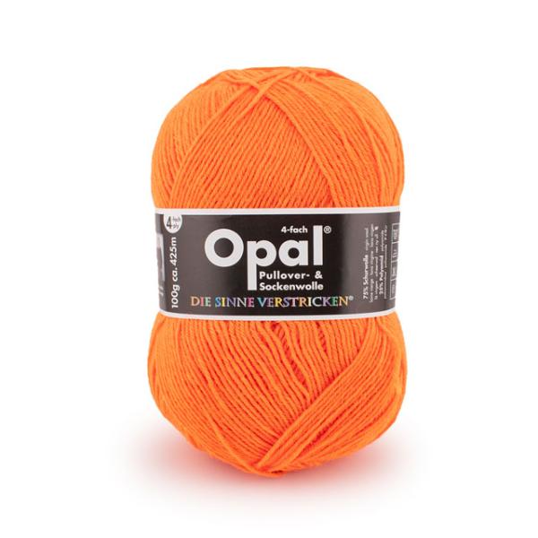 毛糸 Opal-オパール- 単色 4ply/4本撚り 100g巻 2013.ネオンオレンジ 06Co...