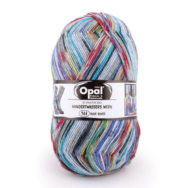 毛糸 Opal-オパール- フンデルトヴァッサー4 4ply/4本撚り 4050.ブルーブルース 0...