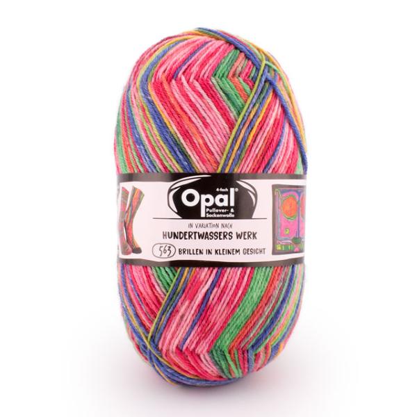 毛糸 Opal-オパール- フンデルトヴァッサー4 4ply/4本撚り 4051.小顔に眼鏡 (M)...