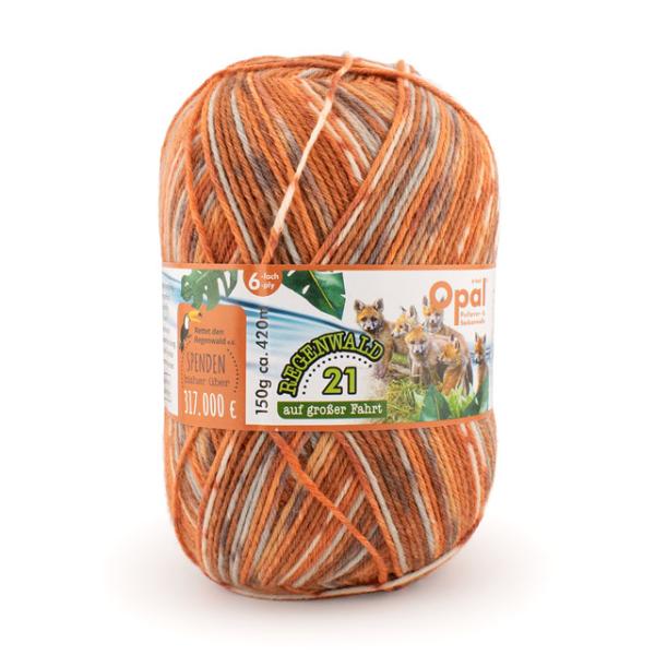 毛糸 Opal-オパール- レーゲンヴァルト21 6ply/6本撚り 11616.キタキツネ 06C...