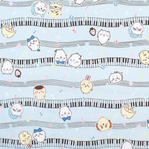 生地 ちいかわ ミュージック柄/オックス（G-2578） 1A.ブルー 09Ae99_