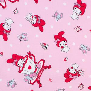 ＼期間限定10％OFF／ 生地 マイメロディ ティー柄/オックス（G-8983） 1B.ピンク 09Ae99_