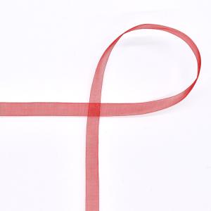 MOKUBA（木馬） オーガンジーリボン（1500K） 8mm 28.ディープレッド 07Aa99_